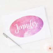 Naam Jennifer Ovale Sticker (Envelop)