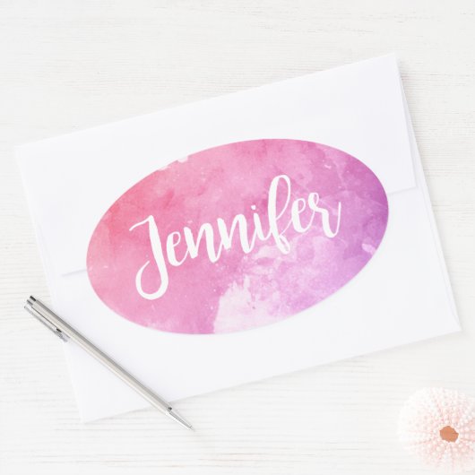 Naam Jennifer Ovale Sticker (Envelop)
