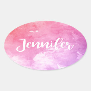 Naam Jennifer Ovale Sticker