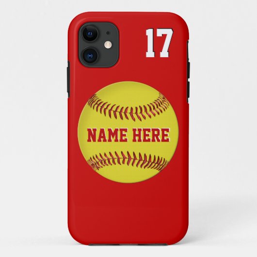Naam, Jersey Number Softball iPhone 5S-tallen, 5 Case-Mate iPhone Case (Achterkant)