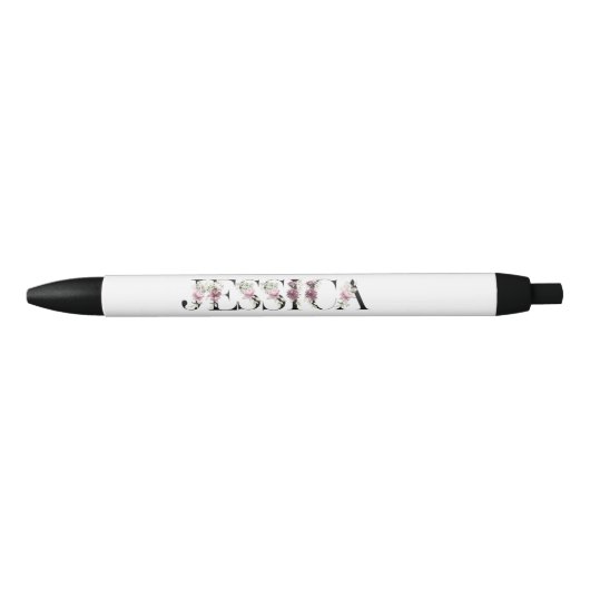 Naam Jessica. Zwarte Inkt Pen (Voorkant)