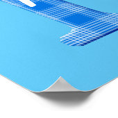 Naam Jongen Aangepaste Geruite Letter P Poster (Hoek)