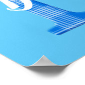 Naam Jongen Aangepaste Schotse Ruit Letter B Poster (Hoek)