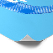 Naam Jongen Aangepaste Schotse Ruit Letter U Poster (Hoek)