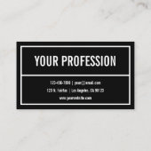 Naam jouw naam of bedrijf | Moderne witte grens Visitekaartje (Achterkant)