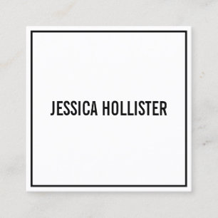 Naam jouw naam of bedrijf   Moderne Zwarte grens Vierkante Visitekaartje