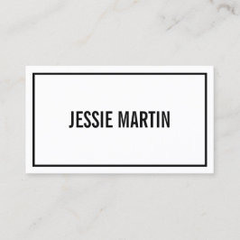 Naam jouw naam of bedrijf | Moderne Zwarte grens Visitekaartje