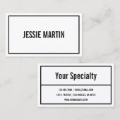 Naam jouw naam of bedrijf | Moderne Zwarte grens Visitekaartje (Voorkant / Achterkant)