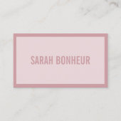 Naam jouw naam of bedrijf | Roos Blush v2 Visitekaartje (Voorkant)