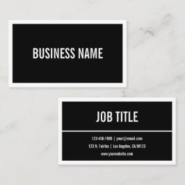 Naam jouw naam of bedrijf | Vet witte rand Visitekaartje