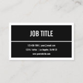 Naam jouw naam of bedrijf | Vet witte rand Visitekaartje (Achterkant)