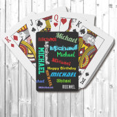 Naam JOUW TEKST Cadeauspeelkaarten herhalen Pokerkaarten