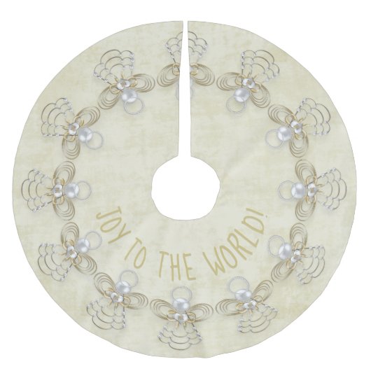 Naam: 'Joy to the World' kerstenkreel Kerstboom Rok (Voorkant)