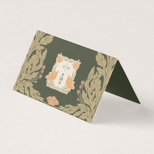 Naam Kaarten Bindtafel  Art Nieuw (Achterkant)