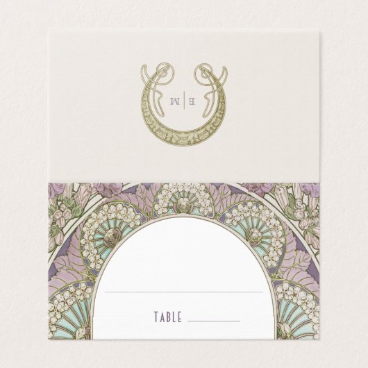 Naam Kaarten Bindtafel  Art Nieuw (Buitenkant ongevouwen)