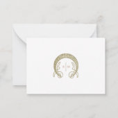 Naam Kaarten Bindtafel  Art Nieuw Notitiekaartje (Achterkant)