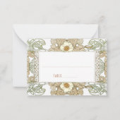 Naam Kaarten Bindtafel  Art Nieuw Notitiekaartje (Voorkant)