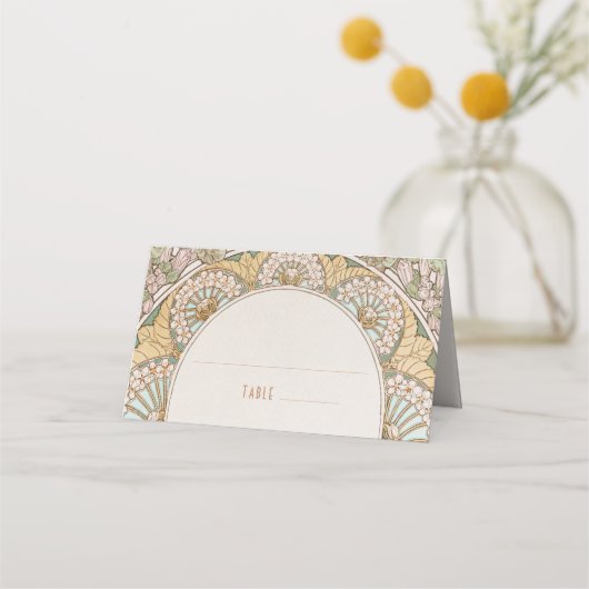 Naam Kaarten Bindtafel  Art Nieuw Plaatskaartje (Voorkant)