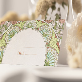 Naam Kaarten Bindtafel Art Nieuw Plaatskaartje