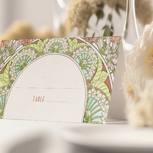 Naam Kaarten Bindtafel  Art Nieuw Plaatskaartje