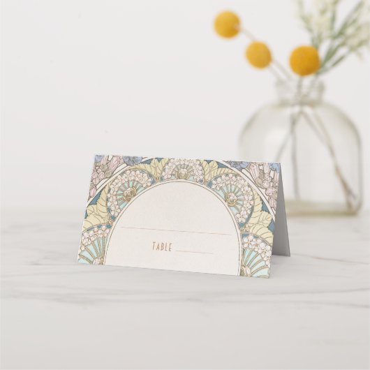 Naam Kaarten Bindtafel Art Nieuw Plaatskaartje (Voorkant)