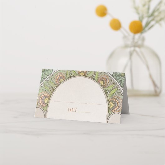 Naam Kaarten Bindtafel Art Nieuw Plaatskaartje (Voorkant)