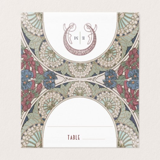 Naam Kaarten Bourgondische Trouwtafel  (Buitenkant ongevouwen)