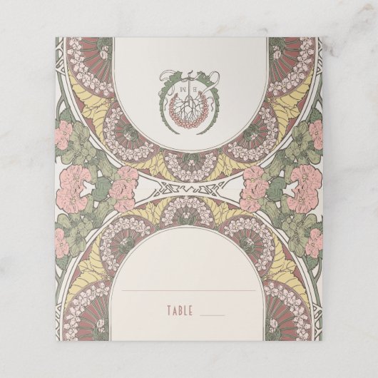 Naam Kaarten Trouwtafel Plaatskaartje (Buitenkant ongevouwen)