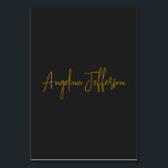 Naam kalligrafie professioneel elegant gouden kleu kaart<br><div class="desc">Dit product was erg goed en ik hou ervan hoe gemakkelijk het is om het ontwerp aan te passen. Het ontwerp was heel eenvoudig, dus ik was erg blij toen ik het maakte.</div>