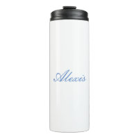 Naam Kalligrafie Script Plain Simple White Blue