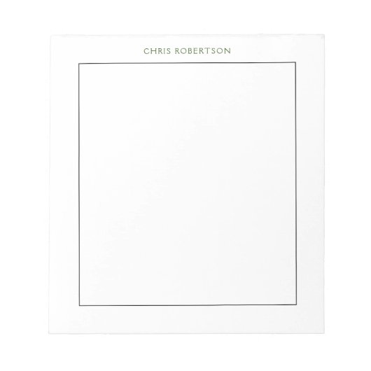 Naam kalligrafie zwart wit op maat notitieblok (Voorkant)