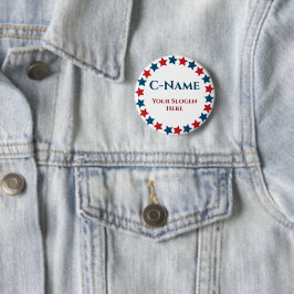 Naam kandidaat Verkiezingscampagne Ronde Button 5,7 Cm