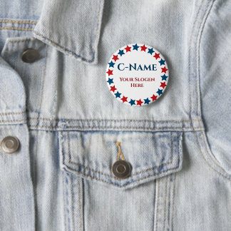 Naam kandidaat Verkiezingscampagne Ronde Button 5,7 Cm