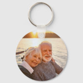 Naam kapitein Anchor Gold Laurel Foto terug White Sleutelhanger (Achterkant)