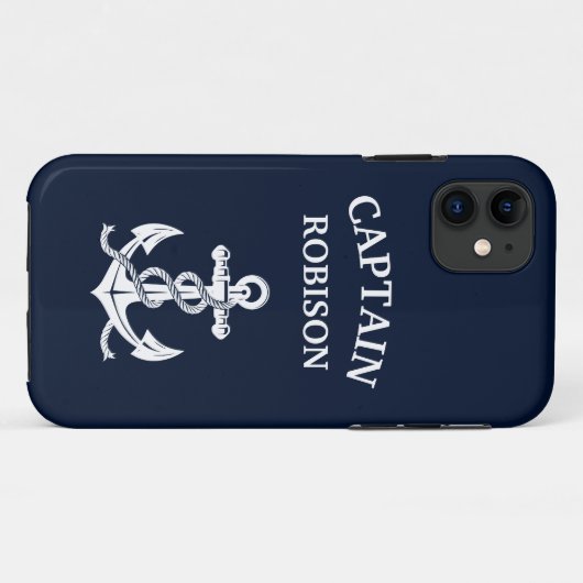 Naam kapitein anker Case-Mate iPhone case (Achterkant (horizontaal))