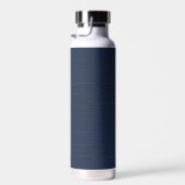 Naam kapitein boot Nautical Anchor Navy Blue Waterfles (Rechts)