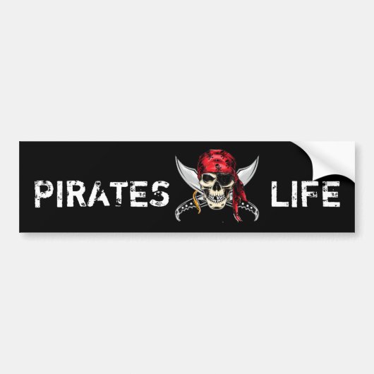 Naam kapitein Pirate Legend Black Bumpersticker (Voorkant)