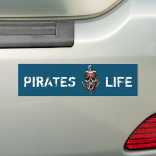 Naam kapitein Pirate Legend NAUTICAL Bumpersticker