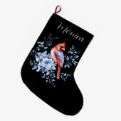 Naam kardinaal Redbird Chinoiserie Grote Kerstsok (Voorkant (Hangend))