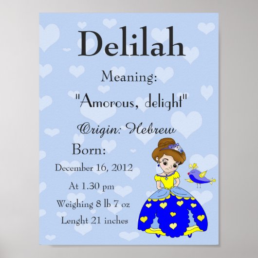 Naam: keepomwille nursery Delilah Poster (Voorkant)