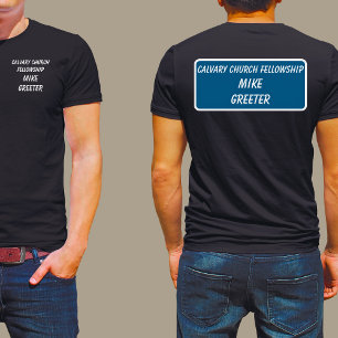 Naam kerkgroet en -usher t-shirt