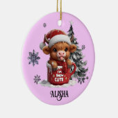Naam Kerst Ornament Ik ben sneeuwschattig Highland (Rechts)