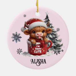 Naam Kerst Ornament Ik ben sneeuwschattig Highland