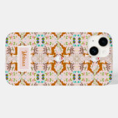 Naam Kerst Rendieren Roze Naadloos Patroon Case-Mate iPhone Case (Achterkant (horizontaal))