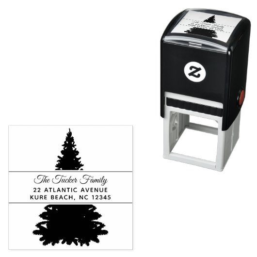 Naam kerstboom  zelfinktende stempel (In situ)