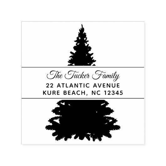 Naam kerstboom  zelfinktende stempel (Design)