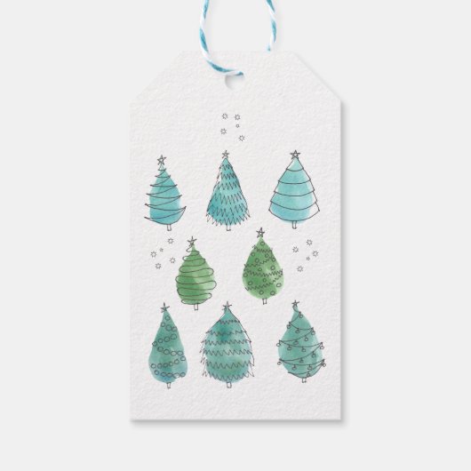 Naam kerstboomfamilie cadeaulabel (Achterkant)