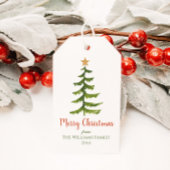 Naam kerstboomfamilie cadeaulabel