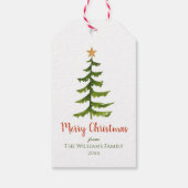 Naam kerstboomfamilie cadeaulabel (Achterkant)