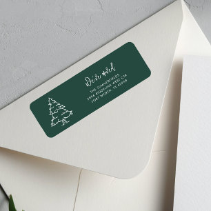 Naam kerstboomfamilie Verplaatsend Retouradres Etiket